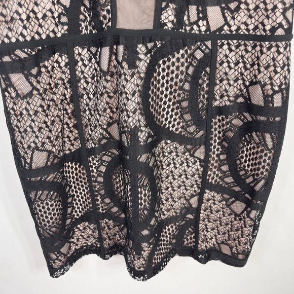 Metaphor Plus Size 24W Dress Black Sheath Silhouette Illusion Knee Length 210 - Picture 4 of 9